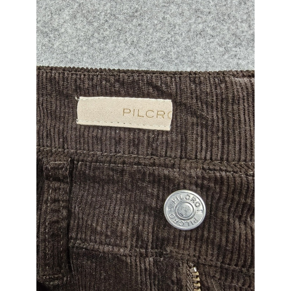 Pilcro Pants Womens 28 Petite Brown Corduroy Straight Leg Stretch Dress - Picture 3 of 11